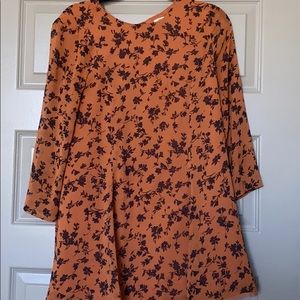Burnt Orange & Floral Tunic/Dress